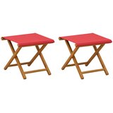  Ležaljka 2 pcs Čvrsto drvo eukaliptusa Crvena | shoptok.hr