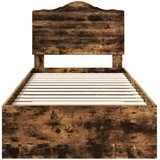  Krevetna konstrukcija s ladicama Dimljeni hrast 90 x 190 cm Smeđa 193 x 93 x 100 cm | Shoptok.si