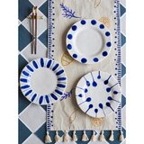 Bloomingville Beli/modri desertni krožniki v kompletu 3 ks iz kamenine ø 22 cm Linora – | Shoptok.si