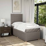  Krevet s oprugama i madracem smeđesivi 90x190 cm od tkanine | shoptok.hr