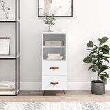 Maison Chic Komoda - Predalnik bela 34,5x34x90 cm inženirski les, (21716182) | Shoptok.si
