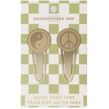  Obeleživač stranica Peace & Yin Yang, Metalni , 2 komada Cene