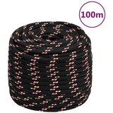 vidaXL Vrv za čoln črna 16 mm 100 m polipropilen Cene