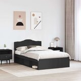  Konstrukcija postelje Črna 120 x 200 cm Masivno borovo les, (5000102327) | Shoptok.si