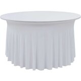  Rastezljive navlake za stol 2 kom duge 120 x 74 cm bijele | shoptok.hr