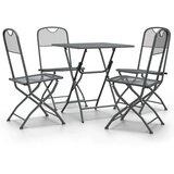  Vrtna garnitura - 5-dijelni vrtni blagovaonski set ekspandirani metal antracit - Dužina stola 60 cm 4 | shoptok.hr