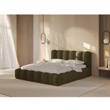Micadoni Zeleni tapecirani bračni krevet s prostorom za odlaganje s podnicom 180x200 cm Lupine – | shoptok.hr