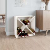 Ormarić za vino bijeli 62 x 25 x 62 cm od masivne borovine | shoptok.hr