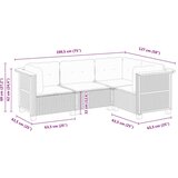 vidaXL 4-dijelni set vrtnih sofa s jastucima bež od poliratana | shoptok.hr
