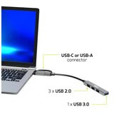 Port Designs USB-C / USB-A to 4 USB-A ports 480 Mbps SLIM HUB | ePonuda.com