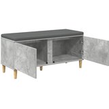  Klupa za hodnik s jastukom Betonsko Siva 100 x 38 x 46 cm | shoptok.hr