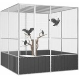  Kavez za ptice antracit 213,5x217,5x211,5 cm pocinčani čelik | shoptok.hr