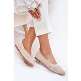 Boto Fabric Women's Ballet Flats Beige Zelira | Shoptok.si