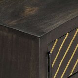 vidaXL Stolić za kavu crno-zlatni 90x50x35 cm od masivnog drva manga | shoptok.hr
