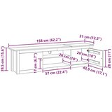  Nosilec za televizor HILL Medeno rjava 158 x 40 x 39.5 cm, (5000247727) | Shoptok.si