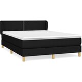 Maison Chic Box spring posteljni - Vzmetna postelja z vzmetnico črn 140x190 cm blago SL7521, (21886894) | Shoptok.si