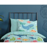 Good Morning Plava pamučna dječja posteljina za krevet za jednu osobu 140x200 cm Ocean – | shoptok.hr