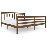 Furnova Posteljni okvir medeno rjav iz trdnega lesa 200x200 cm, (21937431) | Shoptok.si