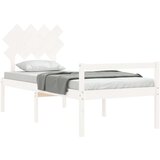 Okvir kreveta s uzglavljem bijeli 3FT mali od masivnog drva | shoptok.hr