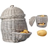 Esschert Design Košara za shranjevanje krompirja Esschert (35,2 x 46,5 x 44,8 cm, siva) | Shoptok.si