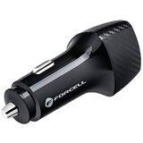 forcell CARBON auto punjač USB QC 3.0 18W + USB QC 3.0 18W CC50-2A36W crni (Ukupno 36W) | shoptok.hr