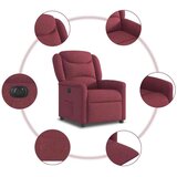  Električni naslonjač od tkanine crvena boja vina | shoptok.hr