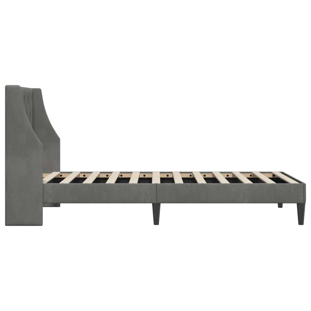  Okvir za krevet Tamno siva 80 x 200 cm Baršun - Tamno siva 80 x 200 cm | shoptok.hr