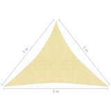 vidaXL Senčno Jadro HDPE Trikotno 5x5x5 m Bež | Shoptok.si
