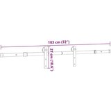 vidaXL Pribor za klizna vrata 183 cm čelični crni | shoptok.hr