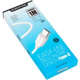 Borofone podatkovni kabel BX14 Type C na USB 1m 3A bel | Shoptok.si