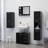 vidaXL Kupaonsko ogledalo crno 60 x 10,5 x 45 cm od iverice | shoptok.hr