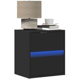 vidaXL Stenske TV omarice z LED lučkami 2 kosa črna 41x31x45 cm | Shoptok.si
