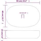 Nadgradni umivaonik tirkizni ovalni 59x40x14 cm keramički | shoptok.hr