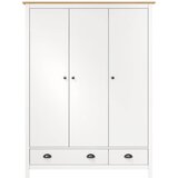  Trokrilni ormar Hill bijeli 127 x 50 x 170 cm masivna borovina | shoptok.hr