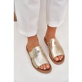 Zazoo Elegant Leather Slippers On Flat Heel | Shoptok.si