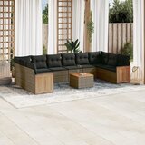 11-dijelni set vrtnih sofa od poliratana s jastucima sivi | shoptok.hr