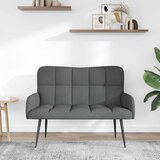 SOFA za dvije osobe Tamnosiva 115 x 61 x 87 cm Tkanina | shoptok.hr