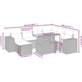 vidaXL 8-dijelni set vrtnih sofa od poliratana s jastucima bež | shoptok.hr