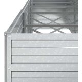 vidaXL Visoka greda 400x80x77 cm pocinkano jeklo srebrna | Shoptok.si