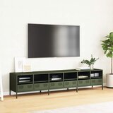 TV ormarić maslinastozeleni 202x39x43,5 cm čelični | shoptok.hr