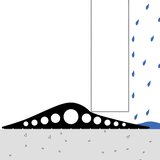  Brtva za garažni pod Crna 155 x 28 mm 6,5 m EPDM guma | shoptok.hr