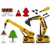 Lean_Toys Gradbena vozila Zvok Svetloba 1:12 DIY mešalnik za beton, žerjav, bager | Shoptok.si