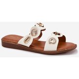 Boto Women's Slippers With Golden Rings White Jenoriela | Shoptok.si