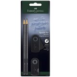 Faber-Castell GRIP Sparkle set od 4 crne grafitne olovke s gumicom i šiljilom | shoptok.hr