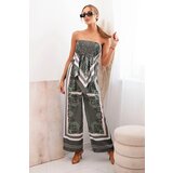 Kesi Włoski Women's set with wide pants and top khaki | Eponuda.ba