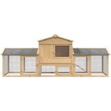 vidaXL Hiša za kokoši Rjava 225 x 60 x 89 cm | Shoptok.si