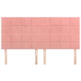  Uzglavlja 4 kom ružičasti 90x5x78/88 cm baršunasta | shoptok.hr
