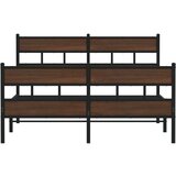 Metalni okvir kreveta bez madraca smeđa boja hrasta 150x200 cm | shoptok.hr