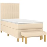  s oprugama i madracem krem 100 x 200 cm od tkanine | shoptok.hr