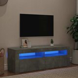 TV ormarić s LED svjetlima siva boja betona 120 x 35 x 40 cm | shoptok.hr